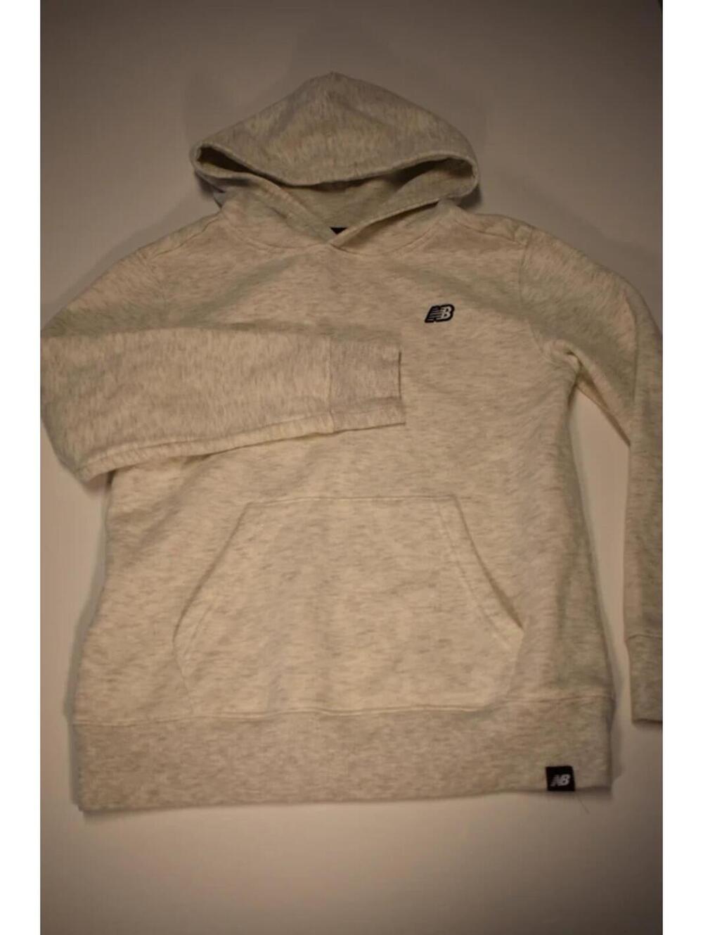 New Balance Youth Boys Medium Gray Pullover Hoodie Sweatshirt
